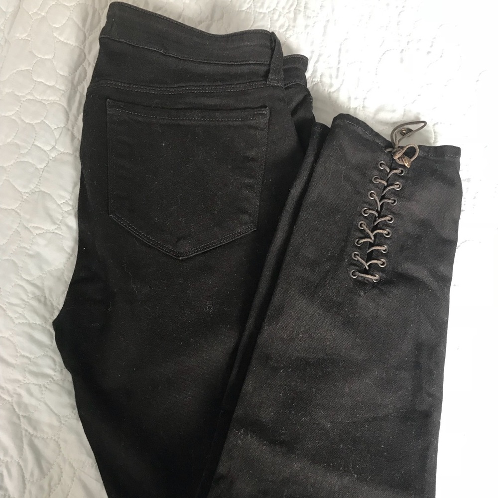 J Brand Duarte lace up jeans.